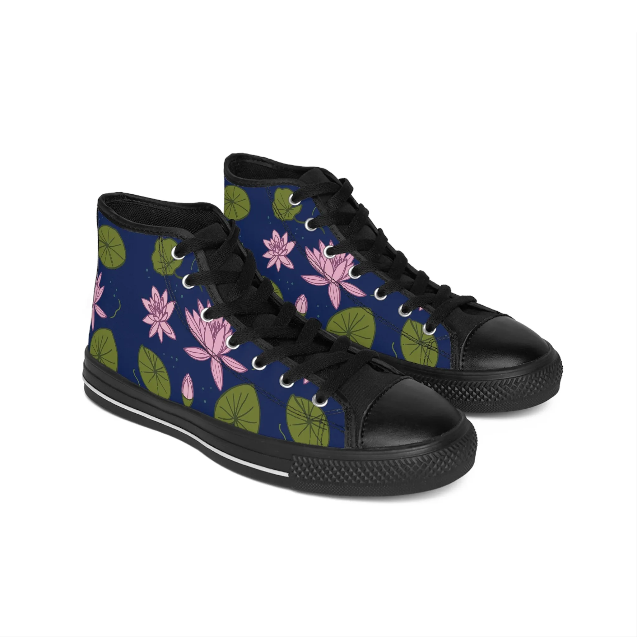 Water Lily Pad Men's Classic Sneakers