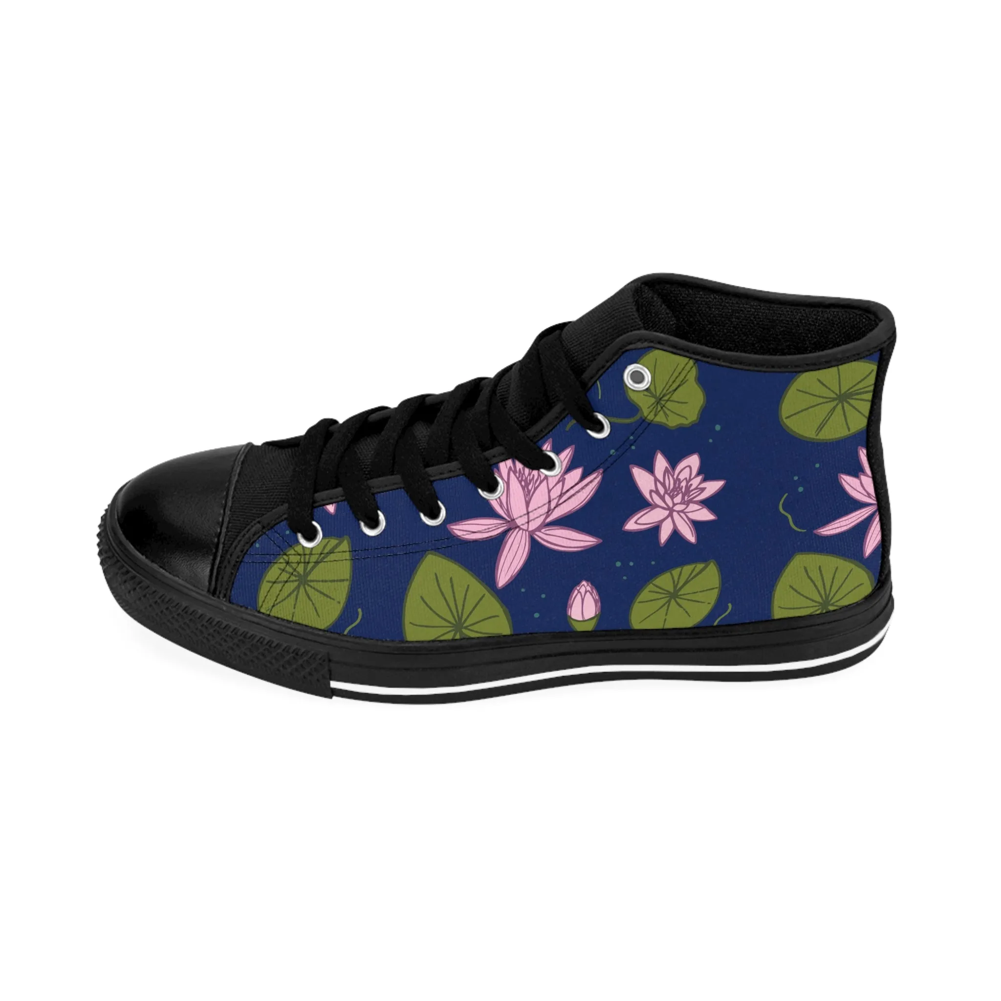 Water Lily Pad Men's Classic Sneakers