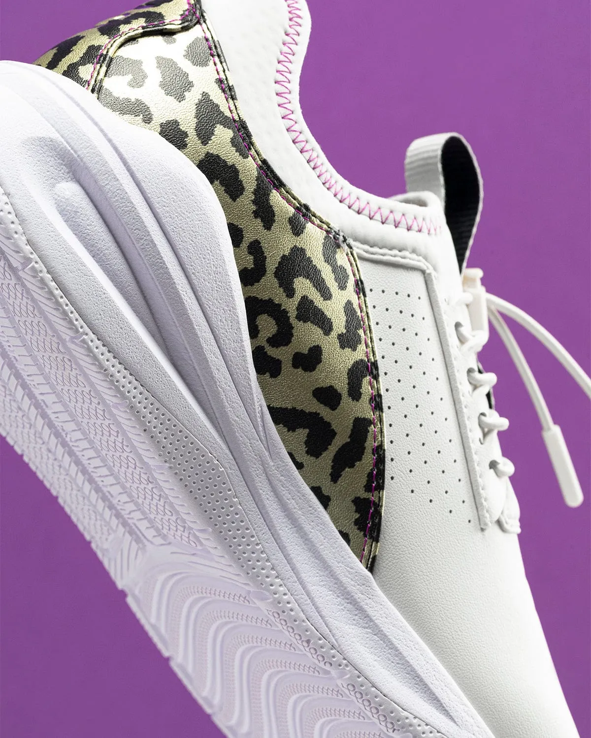 Women's Classic - White / Gold Leopard