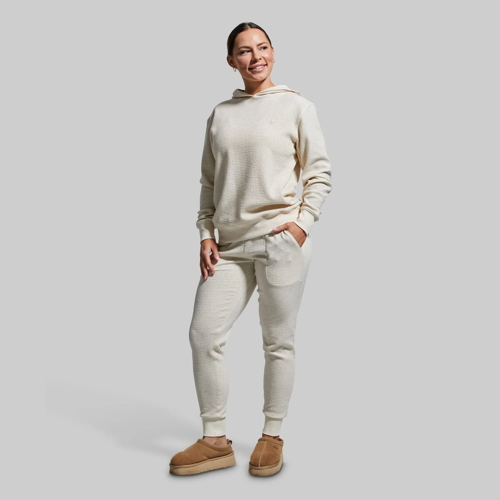 Women's Heather Oatmeal Cloud Jogger Set