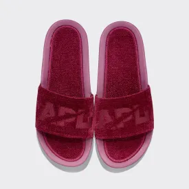 Women's TechLoom Velvet Slide Burgundy