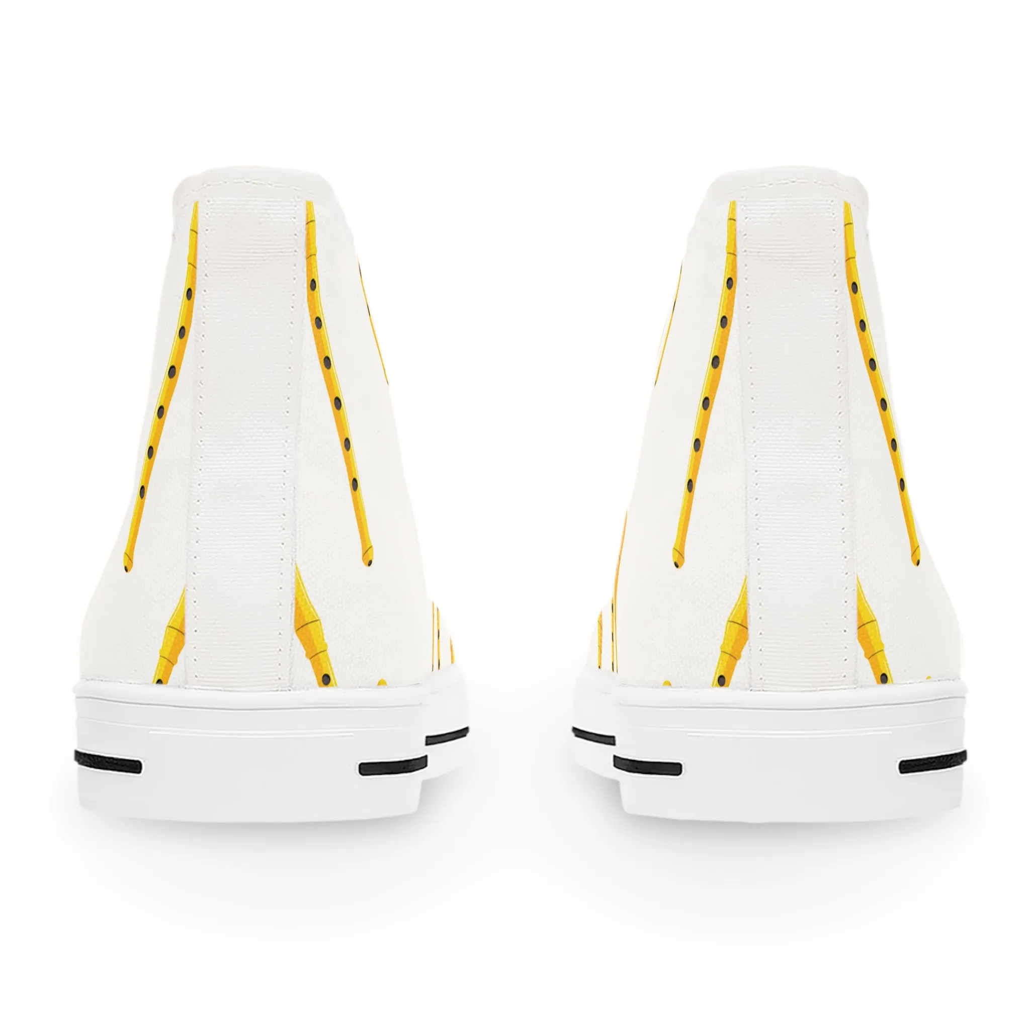 Yellow Clarinet Women's High Top Sneakers